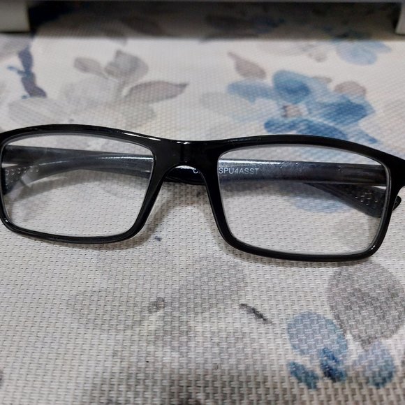 Simple Black Geek Frame Readers +1.25 Power Simple Everyday Usage Stylish Trendy - Picture 3 of 8